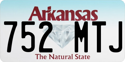 AR license plate 752MTJ