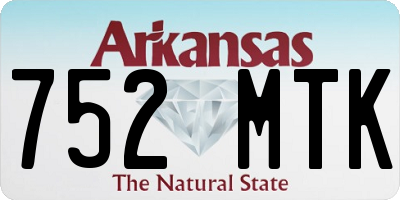 AR license plate 752MTK