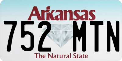 AR license plate 752MTN