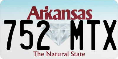 AR license plate 752MTX
