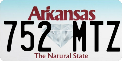 AR license plate 752MTZ
