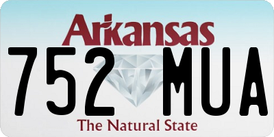 AR license plate 752MUA