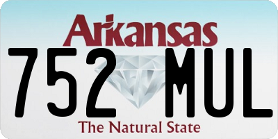 AR license plate 752MUL