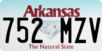 AR license plate 752MZV