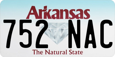 AR license plate 752NAC