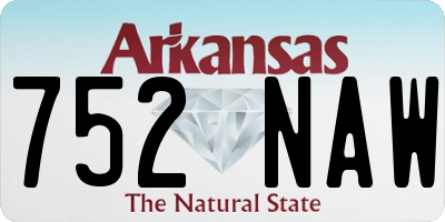 AR license plate 752NAW
