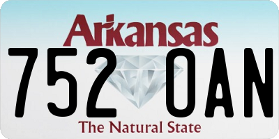 AR license plate 752OAN