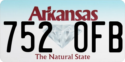 AR license plate 752OFB