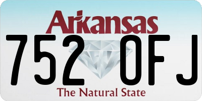 AR license plate 752OFJ