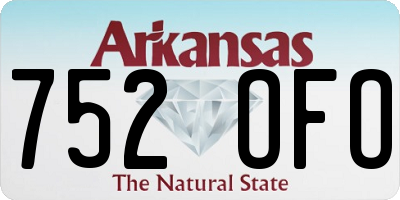 AR license plate 752OFO
