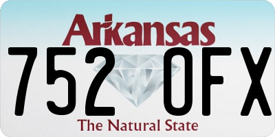 AR license plate 752OFX