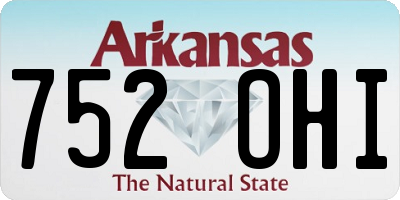 AR license plate 752OHI