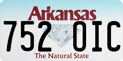 AR license plate 752OIC