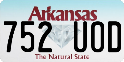 AR license plate 752UOD