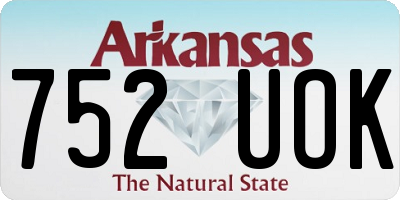 AR license plate 752UOK