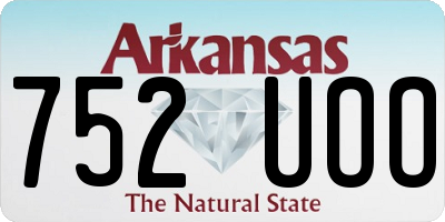 AR license plate 752UOO