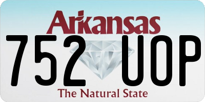 AR license plate 752UOP