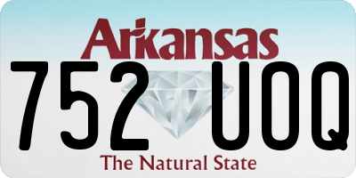 AR license plate 752UOQ