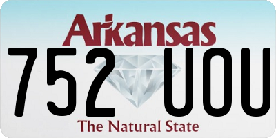 AR license plate 752UOU