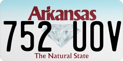AR license plate 752UOV