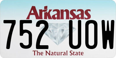 AR license plate 752UOW