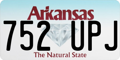 AR license plate 752UPJ