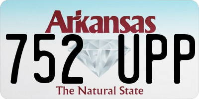 AR license plate 752UPP