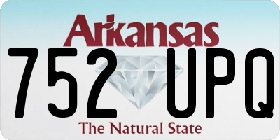 AR license plate 752UPQ
