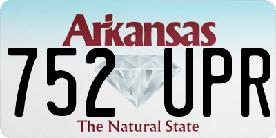 AR license plate 752UPR