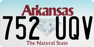AR license plate 752UQV