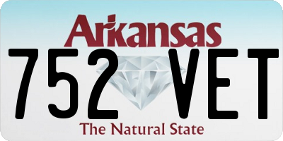 AR license plate 752VET