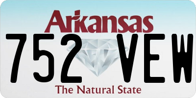 AR license plate 752VEW