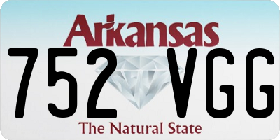 AR license plate 752VGG