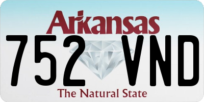 AR license plate 752VND