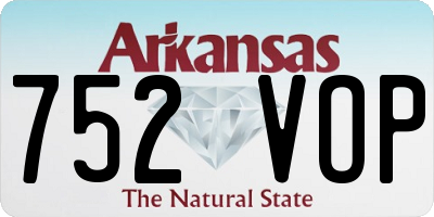 AR license plate 752VOP