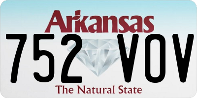 AR license plate 752VOV