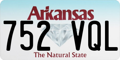 AR license plate 752VQL