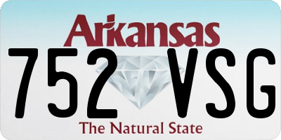AR license plate 752VSG
