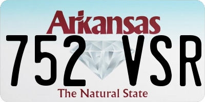 AR license plate 752VSR