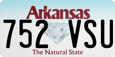 AR license plate 752VSU