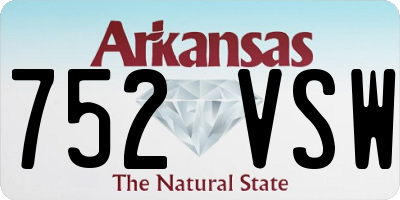 AR license plate 752VSW
