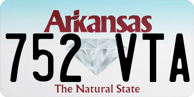 AR license plate 752VTA