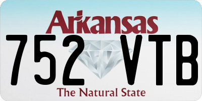 AR license plate 752VTB