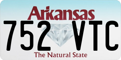 AR license plate 752VTC