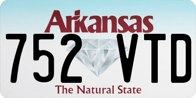 AR license plate 752VTD