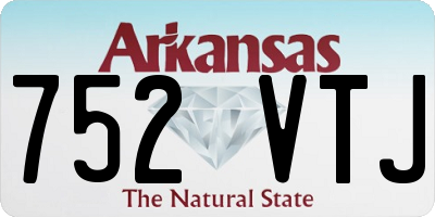 AR license plate 752VTJ