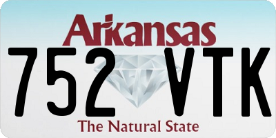 AR license plate 752VTK