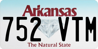 AR license plate 752VTM
