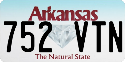 AR license plate 752VTN