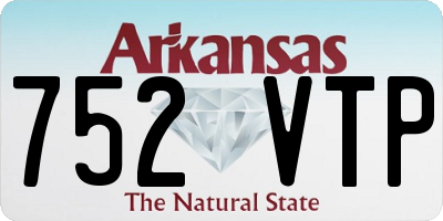 AR license plate 752VTP